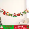 Bandera de papel de Navidad creativa bandera de color banderín de cadena flor banner de dibujos animados de Navidad decoración de tienda