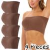 Paquete de 4 Talla Grande Europea y Americana Comercio Exterior Sujetador de Pecho Cruzado sin Tirantes sin Espalda Taza Completa Oculta Ropa Interior para Mujer Transfronterizo Amazon