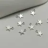 Accesorios para Joyería DIY Colgante de Estrella de Cinco Puntas Brillante Plata Antigua Colgante de Joyería Accesorios para Pulsera Collar Material