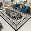Alfombra de sala de estar retro americana al por mayor transfronteriza, estilo bohemio, alfombra de cabecera de dormitorio de lujo ligero para el hogar, área grande