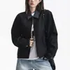 Chaqueta de Mezclilla Original con Retazos de Cuero PU y Solapa Burnout, Tendencia Retro Americana, para Hombres y Mujeres, Diseño Otoñal, Chaqueta de Trabajo