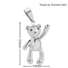 Colgantes de Animales Lindos Transfronterizos, Elementos Adorables de Oso y Delfín, Accesorios de Colgante de Acero Inoxidable Personalizados DIY Incrustados con Diamantes