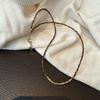 Otoño e Invierno 2 mm Corte Extremadamente Fino Ojo de Tigre Natural Plata Rota Dorada Collar de Plata de Ley 925 Joyería de Nicho de Lujo Ligero para Mujer