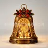 Adorno artesanal de resina con campana iluminada para Navidad, producto nuevo transfronterizo