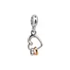 Joyería de Plata Vintage Cuentas de Agujero Grande AMOR Sol Corazón Flor de Cerezo Rosa Torre Eiffel Colgante Accesorios para Pulsera DIY