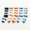 Calcetines Tie-Dye de Media Caña para Hombre y Mujer, Calcetines de Algodón Degradado de Caña Alta Coloridos, Calcetines de Moda Europeos y Americanos, Calcetines de Moda Estilo Ins