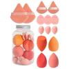14 Kit Puff para Polvo de Botella Flotante traje Puff sin Látex Calabaza Gotas de Agua Corte Inclinado Puff Huevo de Belleza Huevo de Maquillaje