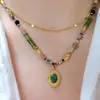 Collar de Piedra Natural Hecho a Mano con Cuentas Yihong, Cadena para Clavícula de Perla de Agua Dulce de Lujo Ligero Vintage, Ágata de Cristal de Nicho