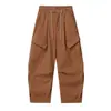 Pantalones Cargo de Bolsillo Múltiple Retro Japonés Nuevo Primavera 2026 Yidao Unisex con Cordón Holgados de Pierna Ancha