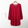Camiseta de Verano Fina de Modal de Nueve Mangas para Mujer con Cuello en V Talla Extra Grande Top Holgado Casual Camiseta Base para Aire Acondicionado