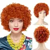 Peruca de Halloween laranja-avermelhada europeia e americana, Sra.. Roper, uma peruca para a fantasia de Helen Roper, a dona de casa