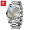 Reloj de la Marca Oris Cronógrafo de Seis Pines Casual de Negocios para Hombre Moda Luminoso Resistente al Agua Reloj de Cuarzo Reloj para Hombre