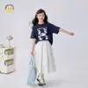 Camiseta de manga corta para niña 2026 nuevo modelo para chicas de secundaria, top casual coreano de verano súper estiloso para niños mayores