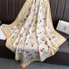 Cachecol Casual Listrado Cachecol de Viagem Feminino para Primavera e Verão Xale Decorativo Protetor Solar Cachecol Quadrado Grande de 90cm Xale Elegante da Moda