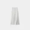 Calças Casuais Femininas, Calças de Linho Tencel Wide-Leg, Estilo Fino de Verão, Calças Verde Fruta, Linho Rain Dew, Sensação de Luxo Leve e Alta Qualidade