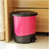 Papelera de moda creativa para el hogar con pedal de pie para cocina y baño con tapa tamaño 8.5/5.5L