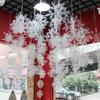 Decoraciones navideñas Adornos para árbol de Navidad Copo de nieve de plástico cepillado de 11 cm Escaparate navideño copo de nieve