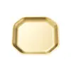 Plato Coreano Octagonal Espesado de Acero Inoxidable para Kimchi Plato Dorado de Fondo Plano Plato para Barbacoa Plato Espesado para Snacks Postres Frutas
