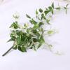 Clematis flor artificial parede pendurado rattan artificial folha de madressilva folha de clematis artificial clematis videira decoração para casa