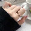 Anillo de Esmalte Rojo Vino con Forma de Corazón de Moda de Alta Gama para Mujer, Versátil Metal Minimalista Estilo Nuevo Anillo Abierto Joyería