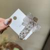 Pinza para el Cabello Hecha a Mano de Cristal Enrollada con Hilo de Pescar Clip con Borde de Lazo de Tul Coreano Dongdaemun Clip de Pico de Pato para Flequillo Cabello Suelto
