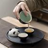 Mengqu Taza Panda Express Una Olla Dos Tazas Portátil para Exterior Juego de Té de Viaje Panda Bolsa de Almacenamiento Acompañante Tetera