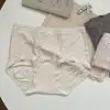 5222 Algodón francés cepillado tiro medio encaje transpirable 10A refuerzo antibacteriano otoño e invierno ropa interior tipo triángulo ajustada al cuerpo para mujer