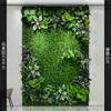 Muro Vegetal Transfronterizo, Muro Vegetal Artificial Tridimensional Simulado de Gama Alta, Decoración de Flores Artificiales, Fondo Verde, Muro de Césped Famoso en Internet