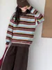 Tricô de primavera e outono para meninas 2026 nova moda outonal suéter versátil blusa de frio conjunto de calças casuais para usar como base
