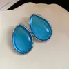 Pendientes Franceses Retro de Resina Transparente Corazón de Melocotón Gota de Agua Lujo Accesible Pendientes de Gama Alta Moda Sencilla Pendientes Personalizados para Mujeres