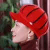 Nuevos Gorros de Lana Tejidos para Personas de Mediana Edad y Mayores, Gorros de Invierno Cálidos de Punto para Señoras Mayores, Gorros de Punto de Terciopelo Engrosado para Madres