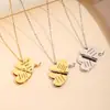 Collar Clásico de Acero de Titanio Libro de Amor para Mujer, Cadena para Clavícula de Corazón de Carta de Amor para Pareja de Venta Caliente Transfronteriza, No se Desvanece
