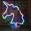 Fabricante Luces de Forma Neón Regalos de Navidad Flamenco Unicornio Arco Iris Luz Nocturna USB Luces de Neón LED Venta al por Mayor