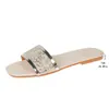 Comercio Exterior Europeo y Americano Tallas Grandes Verano 2026 Chanclas de Mujer de una Tira Color Sólido Punta Cuadrada Suela Plana Chanclas de Playa Chanclas de Mujer