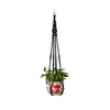 Bolsa de red personalizada para maceta, colgador de cesta colgante para verdor de plantas, correa colgante de cuerda de algodón y lino tejida a mano, cesta colgante para maceta