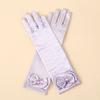 Europa y Estados Unidos más vendidos lazo superpuesto hielo y nieve Aisha vestido de princesa para actuación escénica infantil accesorios guantes de satén