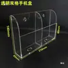 Caja Blanca de Acrílico para Teléfono sin Perforaciones Display Caja de Almacenamiento para Teléfono Organizador Pared para Empleados de Oficina Almacenamiento de Teléfono