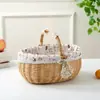 Cesto de Ovos cesto de mão de vime cesto de presente de confinamento cesto de flores de lua cheia cesto de flores cesto de frutas cesto de presente cesto de bem-estar