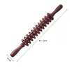 Palo Rodillo Masajeador de Yoga de Madera Delgado para Todo el Cuerpo Cintura Cervical Espalda Hombro Pierna Masajeador de Meridiano de Madera para Fitness para Uso en Casa