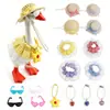 Sombrero de paja de ganso de verano de 7 pulgadas transfronterizo, camisa de manga corta a rayas, gafas de sol, juego de collares, juego de ropa de ganso para porche de escritorio