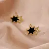 Brilho Gêmeos Brincos Moda Elegante Alto Padrão Sensação Brincos Luxo Leve Design Simples Sensação Distintiva Brincos de Estrela para Mulheres