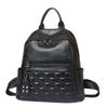Bolso de Hombro Moda Cuero Genuino Bolso de Mujer Nueva Mochila Casual de Capa Superior de Piel de Vaca a Cuadros Mochila de Gran Capacidad 8160