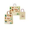 Bolsas de Regalo Navideñas de Alta Gama Estilo Ins, Bolsas de Papel Kraft, Bolsas de Regalo con Asa Hechas a Medida, Exclusivamente para Comercio Exterior y Suministro Transfronterizo