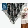 Bufanda Grande Azul de Algodón Lino con Patrón de Anacardo 90% Bufanda de Seda Protector de Cuello Estilo Coreano para Mujer Chal Pañuelo Fino para la Cabeza Bufanda de Terciopelo Rosa