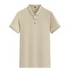 Polo de manga corta con solapa de negocios, camiseta de malla grande, estampado de logotipo bordado personalizado, camiseta de verano para hombre, mono