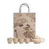 Moji juego de té antiguo una tetera cuatro tazas juego caja de regalo juego de té kung fu tetera juego de té kung fu juego juego
