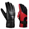 Guantes de Cuero Completo Big Seven para Hombre Forro de Lana Invierno Engrosados para Montar Guantes de Cuero Cálidos Impermeables Pantalla Táctil Guantes de Algodón para Motocicleta Fabricante