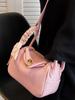 Bolso de Mano Simple con Candado a la Moda para Mujer, Bolso de Hombro Dulce con Patrón Lichi Nicho, Elegante Bolso Cruzado de Gran Capacidad para Viajeros