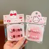 Pegatinas para Uñas Estilo Año Nuevo de Dibujos Animados para Niñas, Pegatinas de Arte para Uñas con Pegamento de Gelatina Desmontables, Pegatinas para Uñas Juguete de Regalo