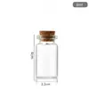 22 Botellas con Tapa de Rosca Controlada, Botellas de Deseo a la Deriva con Tapón de Corcho, Botellas para Dulces, Botellas Dispensadoras de Pastillas de Madera de Águila, Botellas de Empaque de Grava de Cristal